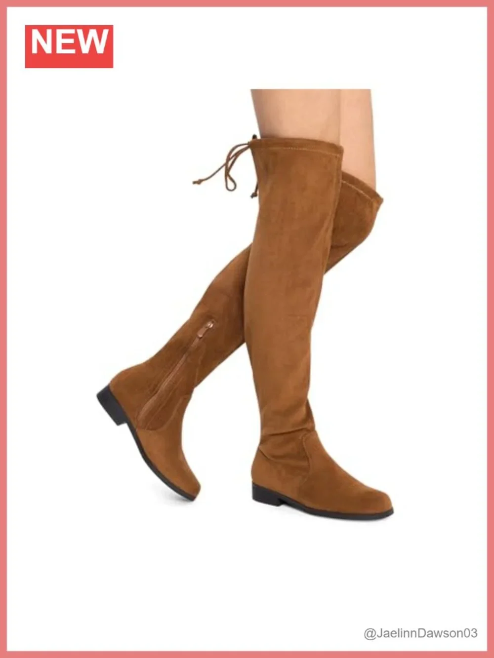 Thigh High Block Heel Boots Stretchy Over the Knee Side Zip